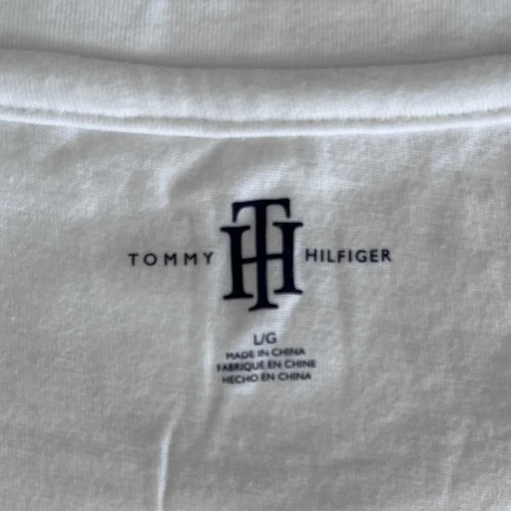 Tommy Hilfiger Women’s White Short Sleeve T-Shirt size L - Picture 5 of 8